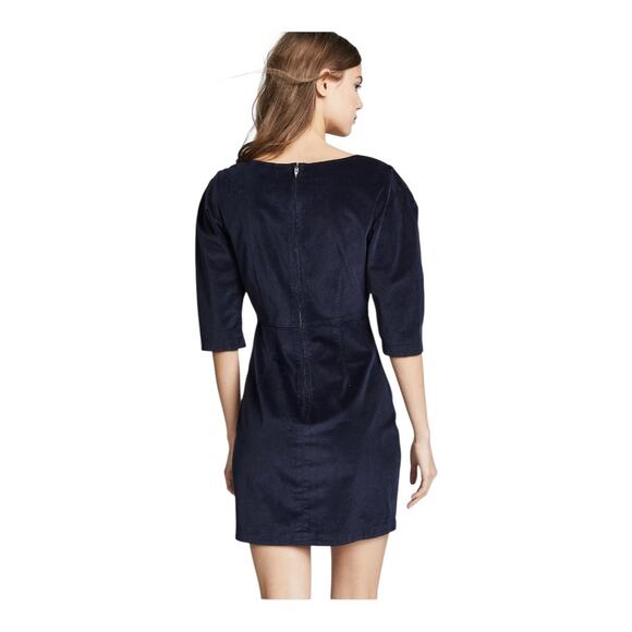 NWT Rebecca Taylor La Vie Corduroy Dress Navy Blue Size M - Picture 2 of 10